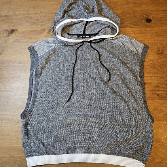 Rag & Bone/Jean Women's Brenda Sleeveless Hoodie Gray Size Medium - Picture 1 of 8